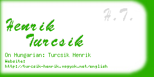 henrik turcsik business card